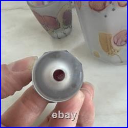 Vintage Rueven nouveau decanter and glass set