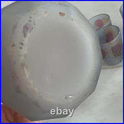 Vintage Rueven nouveau decanter and glass set