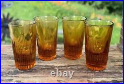 Vintage S. SPER BIJOU 2 Decanters W Shot Amber Glass Castle Hidden Bar Set