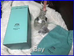 Vintage Seagram's Tiffany & Co Crystal Whiskey Decanter 1776 withpouch/box/tag