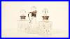 Vintage-Set-Of-3-Cut-Glass-Decanters-Silver-Collars-1990-01-shg