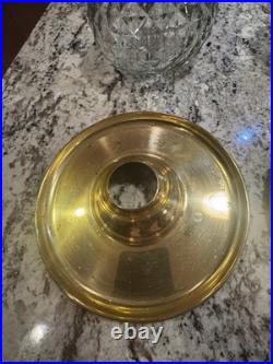 Vintage Set Of 3 Mid Century Park Sherman glass and brass liquor pump decanter
