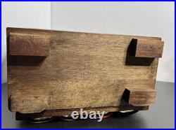 Vintage Shakespeare Fake Faux Book Wood Decanter Box Shot Glass Set Office Decor