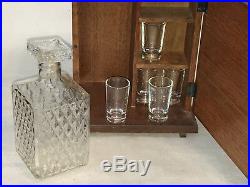 Vintage Shakespeare Hidden Compartment Decanter Set 5 Glass in Book-backed Case