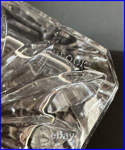 Vintage Signed Block Cut Crystal Decanter with Stopper