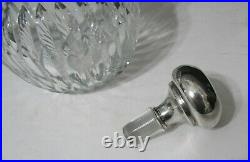Vintage Signed Hawkes Cut Glass 10 Decanter With Sterling Capped Stopper