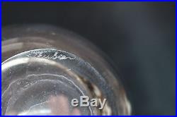Vintage Signed STEUBEN Art Glass Liquor Cordial Decanter Stopper & Glasses