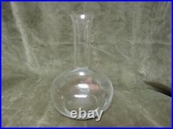 Vintage Signed Seneca Clear Color Glass Carafe Decanter Water bottle Mold Blown