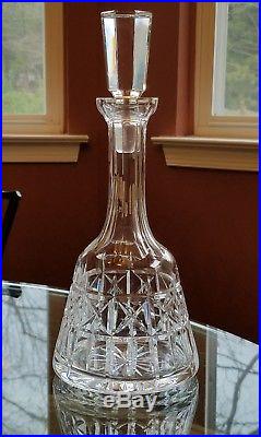 Vintage Signed Waterford Crystal Kylemore Decanter with Stopper 12.5