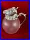 Vintage-Silver-Plate-Rams-Head-Frosted-Glass-Pitcher-Wine-Decanter-Claret-Jug-01-gli