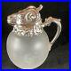 Vintage-Silver-Plate-Rams-Head-Frosted-Glass-Pitcher-Wine-Decanter-Claret-Jug-01-yn