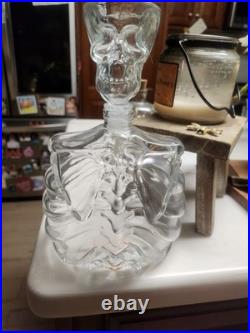 Vintage Skeleton Decanter With Shot Glass Lid Really Cool Home Decor Collectible