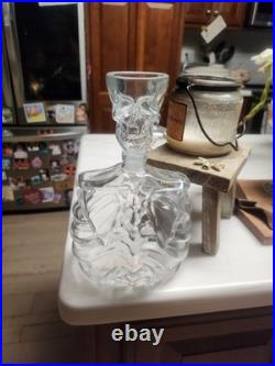 Vintage Skeleton Decanter With Shot Glass Lid Really Cool Home Decor Collectible