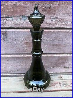 Vintage Smoked Glass I Dream of Jeannie Bottle Decanter w Stopper 1960's ReTrO