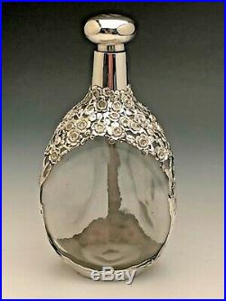 Vintage Sterling & Glass Decanter with Stopper 9, very pretty