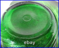 Vintage Tall 1960s MCM Emerald Green Empoli Glass Genie Decanter 22 5/8