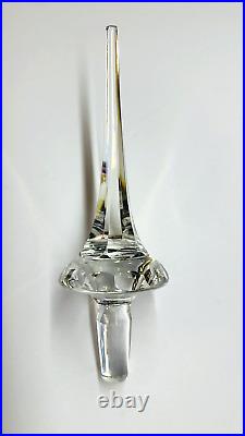 Vintage Tall Crystal Cut To Clear Purple Decanter West Germany 23 tall