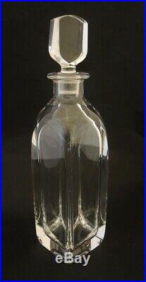 Vintage Tall Orrefors Polished Crystal Spirit Decanter Evard Hald 1933