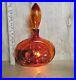 Vintage-Tangerine-decanter-By-Rossini-Of-Madonna-child-Very-Nice-Piece-01-otlf