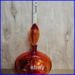 Vintage Tangerine decanter By Rossini Of Madonna & child. Very Nice Piece