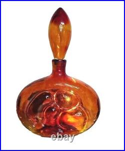 Vintage Tangerine decanter By Rossini Of Madonna & child. Very Nice Piece