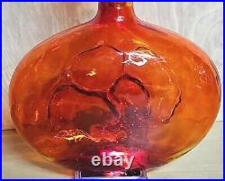 Vintage Tangerine decanter By Rossini Of Madonna & child. Very Nice Piece