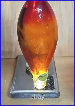 Vintage Tangerine decanter By Rossini Of Madonna & child. Very Nice Piece