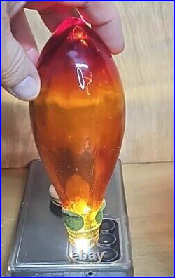 Vintage Tangerine decanter By Rossini Of Madonna & child. Very Nice Piece