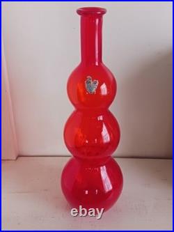 Vintage Toscany Empoli 16.5 Red Triple Genie Bottle excellent No chips/cracks