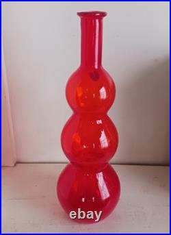Vintage Toscany Empoli 16.5 Red Triple Genie Bottle excellent No chips/cracks