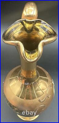 Vintage Tre Fuochi Murano Glass Decanter 6 Cordials Italy Bohemian Multi Colored