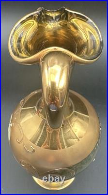 Vintage Tre Fuochi Murano Glass Decanter 6 Cordials Italy Bohemian Multi Colored