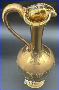 Vintage Tre Fuochi Murano Glass Decanter 6 Cordials Italy Bohemian Multi Colored