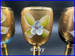 Vintage Tre Fuochi Murano Glass Decanter 6 Cordials Italy Bohemian Multi Colored