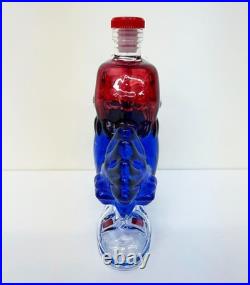 Vintage University of Kansas KU Jayhawk Figural Glass Bottle Decanter