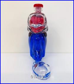 Vintage University of Kansas KU Jayhawk Figural Glass Bottle Decanter