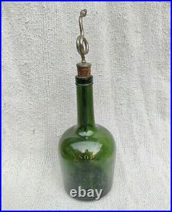 Vintage V. S. O. P Fine Champagne Courvoisier Cognac Glass Bottle France Decorative