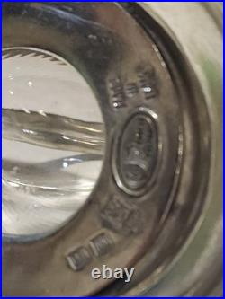 Vintage Valpetro Pitcher Made in Italy Rooster Pewter & Glass 11 Decanter