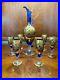 Vintage-Venetian-24K-Gold-Overlay-Cobalt-Blue-DecanterWine-Set-01-rq