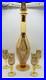 Vintage-Venetian-Glass-Decanter-Amber-4-Cordial-Glasses-Gold-Gilded-Bischoff-01-ujc