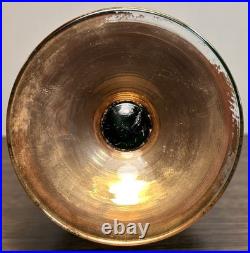 Vintage Venetian Tre Fuochi Gilded Emerald Green Glass Decanter/Goblets Set