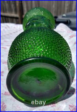 Vintage Very Rear Green Glass Grape Cherry Orange Fruit design Bottle 15