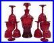Vintage-Viking-Glass-Ruby-Red-Yesteryear-BULLSEYE-8-Wine-Glass-Decanter-Stopper-01-gre