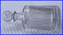 Vintage Waterford Aras Short Stories Glass Decanter Ribbed with Label 10.5 Tall