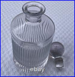 Vintage Waterford Aras Short Stories Glass Decanter Ribbed with Label 10.5 Tall