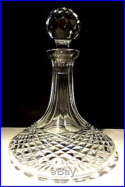 Vintage Waterford Crystal Alana Ships Decanter 10 Tall Made In Ireland