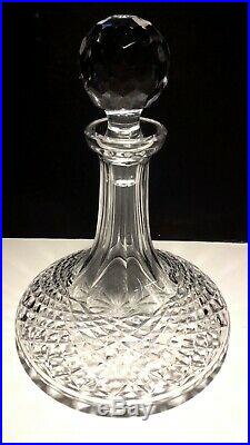 Vintage Waterford Crystal Alana Ships Decanter 10 Tall Made In Ireland