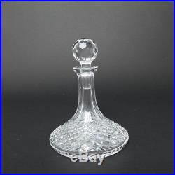 Vintage Waterford Crystal Alana Ships Decanter with Stopper Prism Cut Ireland