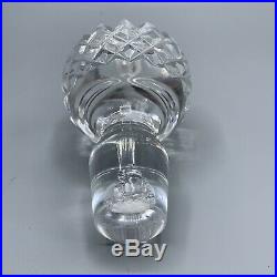Vintage Waterford Crystal Cut Glass Ships Decanter with Stopper Lismore Pattern