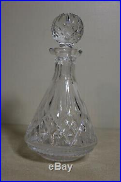 Vintage Waterford Crystal Decanter Rare Lismore Cut Crystal Roly Poly 10 3/4